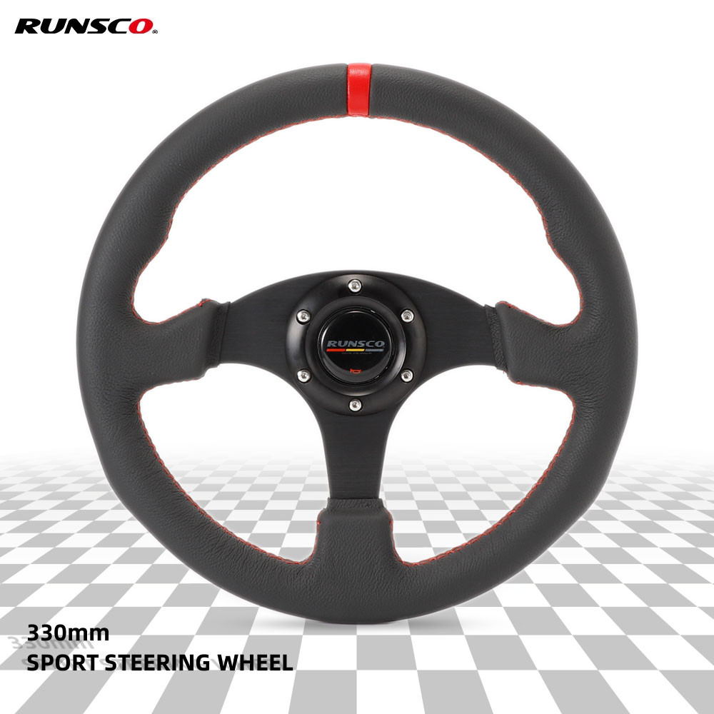 Jual 330mm Sport Steering Wheel Racing Simulator Controller Rims Flat ...