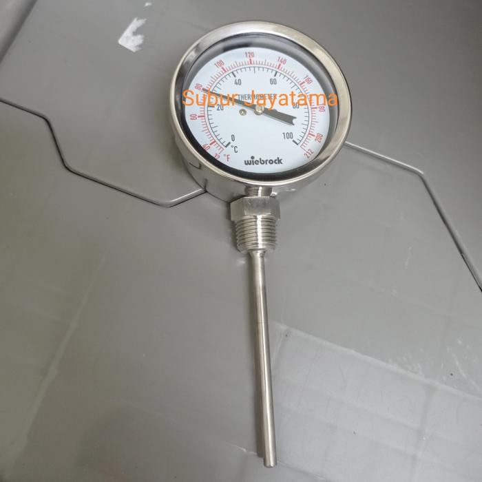 Jual Thermometer Temperature Gauge Raket Stainless 100 Derajat Celcius ...