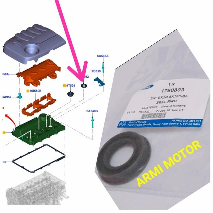 Jual Seal Gromet Injektor Injector Ford Ranger Everest 2.2 3.2 Original ...