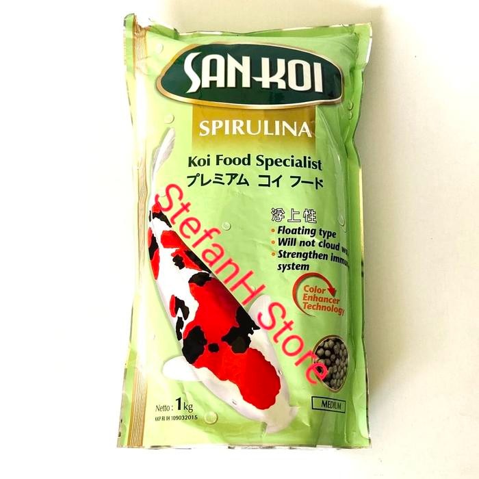 Jual Pelet Ikan Koi San Koi Spirulina Color Enhancer 1kg | Shopee Indonesia