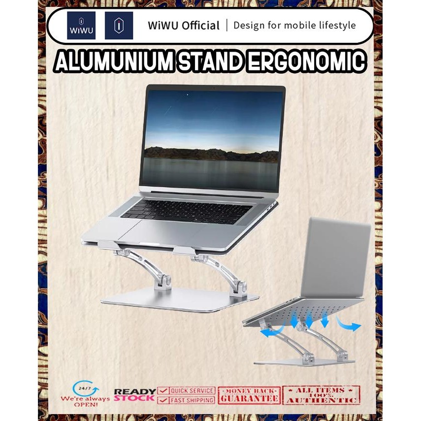 Jual HRG DISKON Alumunium Stand ERGONOMIC Adjustable Laptop Compatible ...