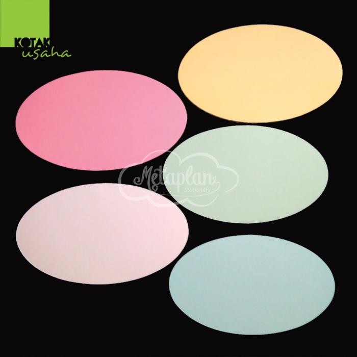 Jual xfvt- Kartu Metaplan Bentuk Oval / Elips (250 Lembar 5 Warna ...