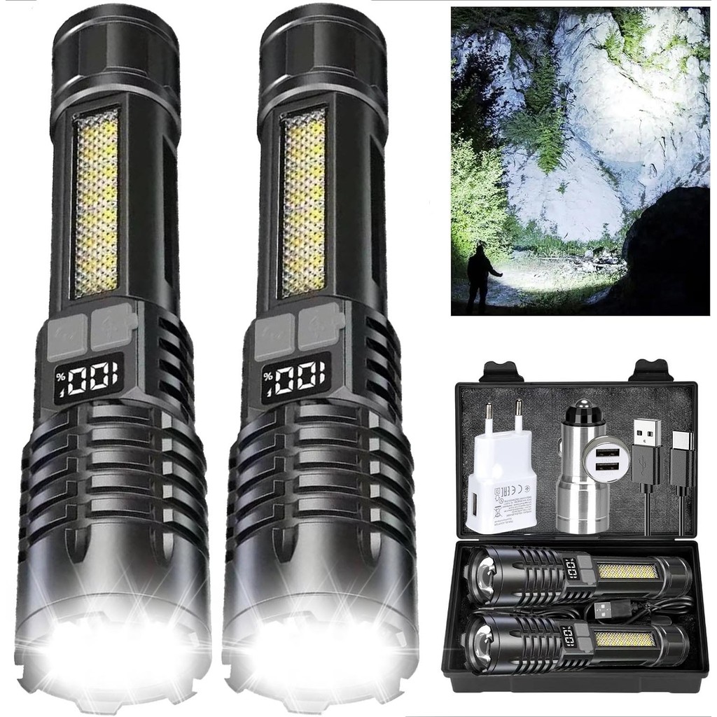 Jual High Power LED Flashlights with Display Screen Portable ...