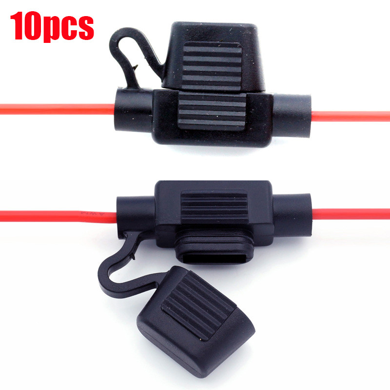 Jual 10Pcs Car Fuse Holder Standard 12V Waterproof In Line Car Mini ...