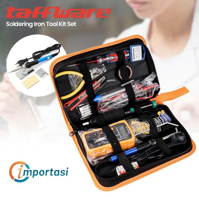 Jual TAFFWARE Paket Lengkap Solder Multimeter Tang Obeng Tool Kit Set ...