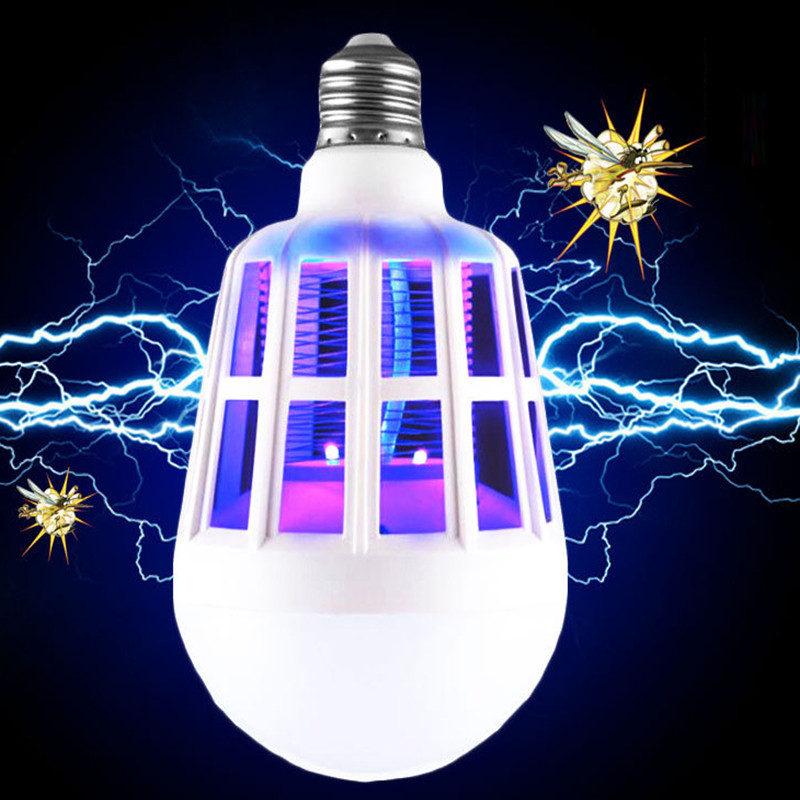 Jual Mosquito Killer Lamp E27 LED Bulb 2 Modes Electric Mosquito Trap ...