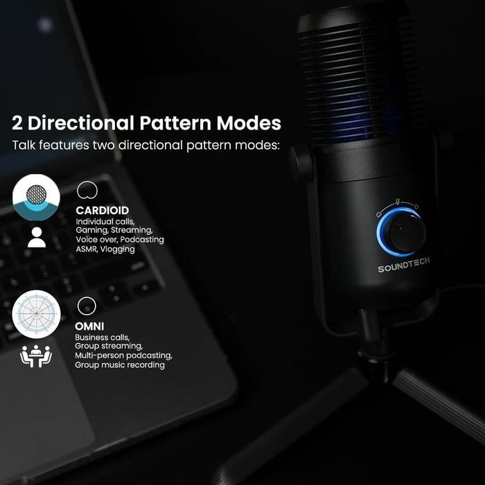 Jual 643w- Soundtech 2.1 Microphone Usb Condenser Cardioid And ...
