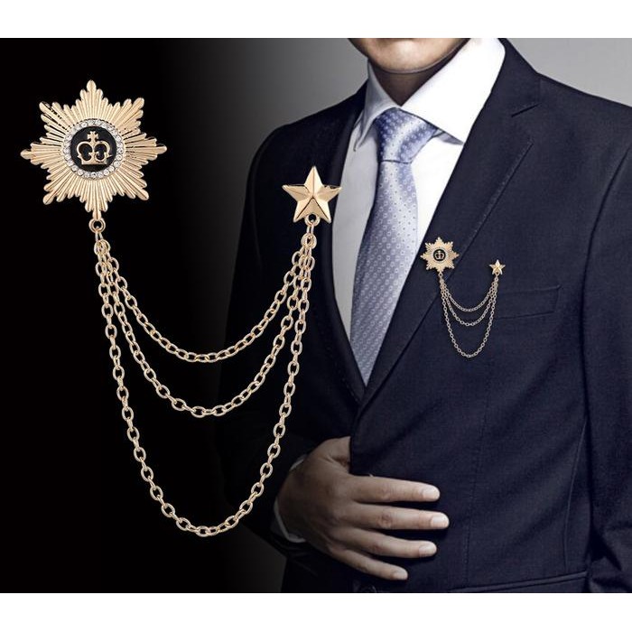 Jual Lapel Pin Bros Jas Gold Wedding Best Man | Shopee Indonesia