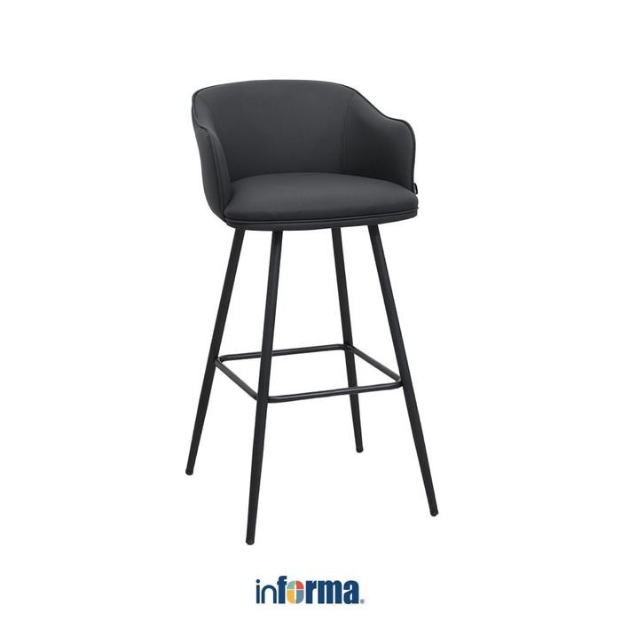Jual Pilihan- Informa Yafford Kursi Bar Kulit - Hitam | Shopee Indonesia