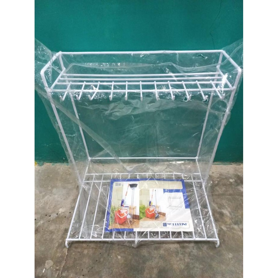 Jual Rak Sapu Pel Cleaning Rack Modelline - CR01 Putih | Shopee Indonesia