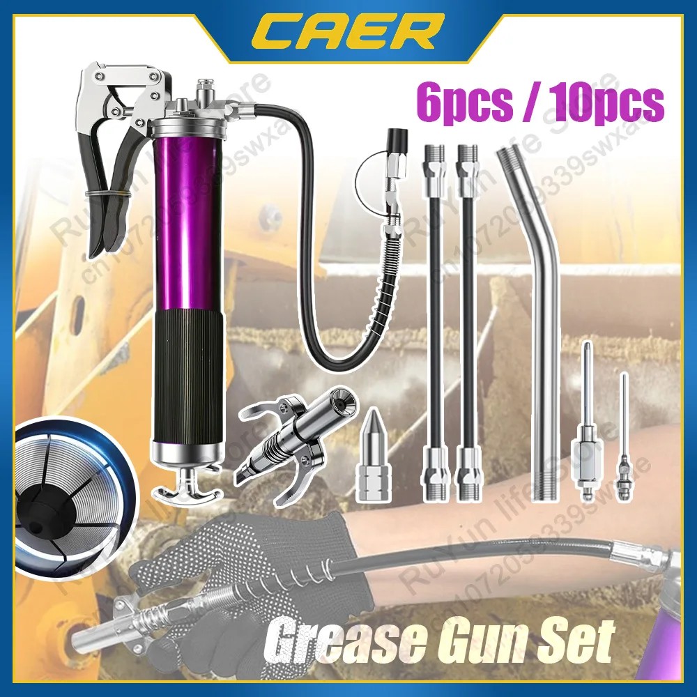 Jual Grease Gun Kit Greasing Injection 7000 PSI Aluminum Alloy Manual ...