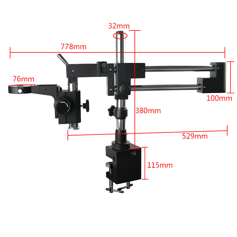 Jual Clamp Double Arm Boom Extension Type Direction Adjustable Base ...