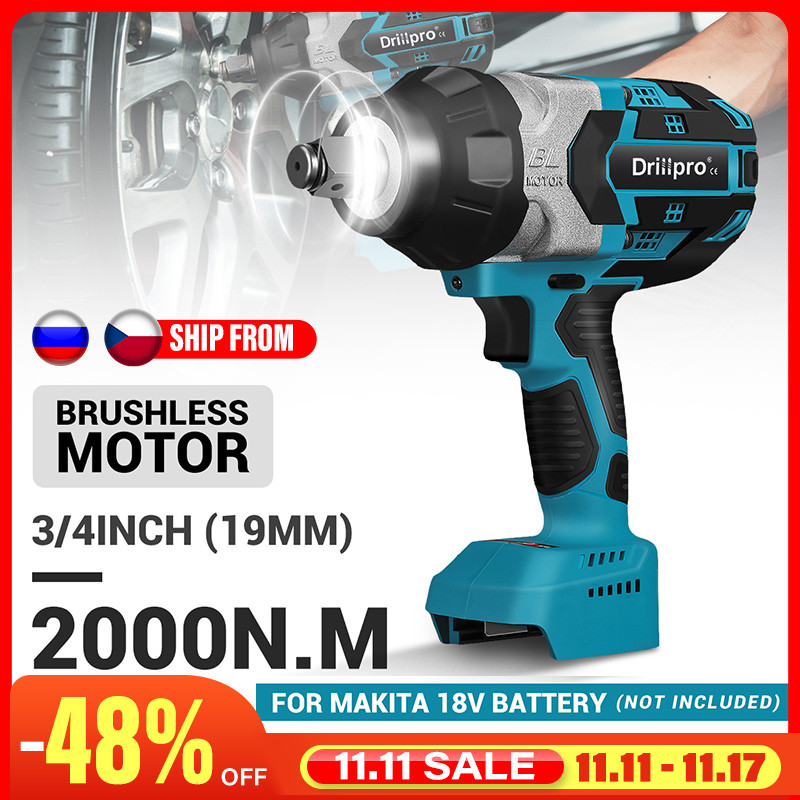 DIYtoolifz 3/8-Inch Brushless Cordless Impact Wrench For Makita 18V – 340N.m, 2400 RPM, High Torque (Tool Only)