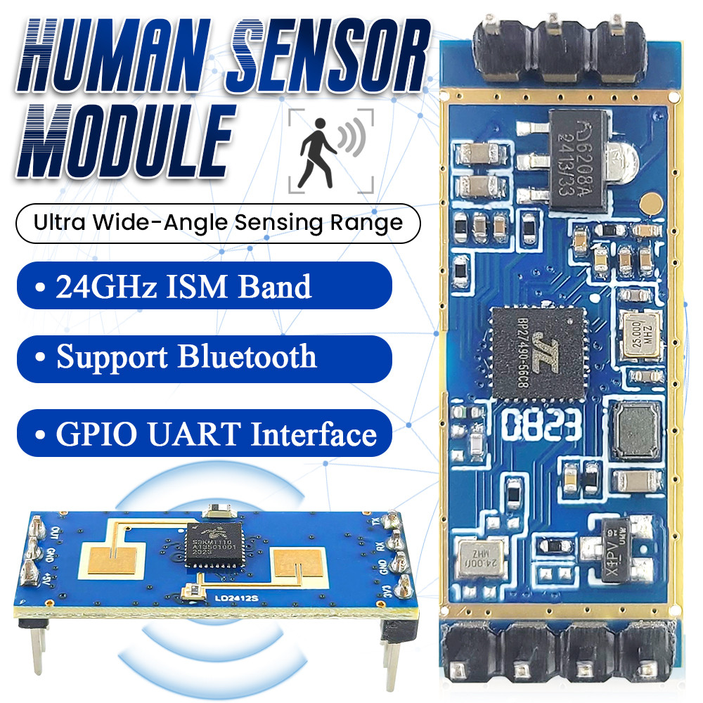 Jual PROMO LD2412 Human Presence Sensing Radar Module Sensor 24GHz ISM ...