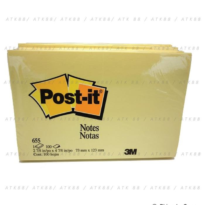 Jual Pilihan- Sticky Notes Post-It No. 655 1 Pad. 73 X 123 Mm | Shopee ...