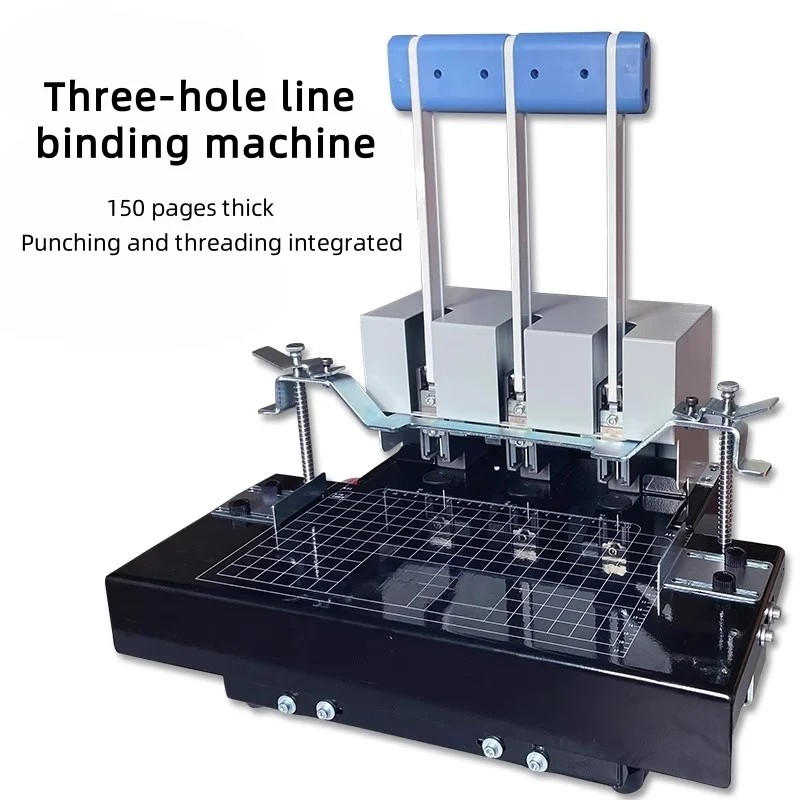 Jual BEST SELLER Manual three-hole thread binding machine for threading ...