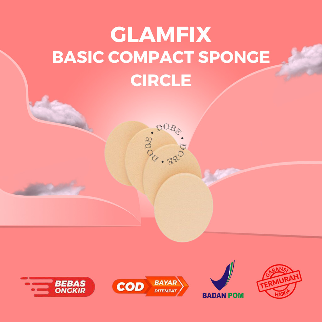 Jual GLAMFIX Basic Compact Sponge Circle - isi 4pcs/Pack | Shopee Indonesia