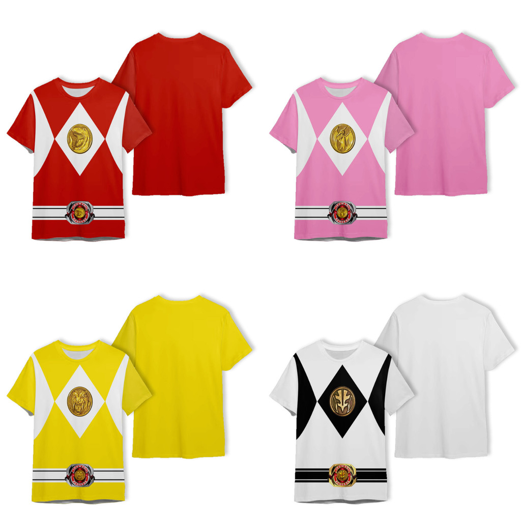 Jual Kostum Power Rangers 3D Keren Kaos Power Rangers Full Print Baju ...