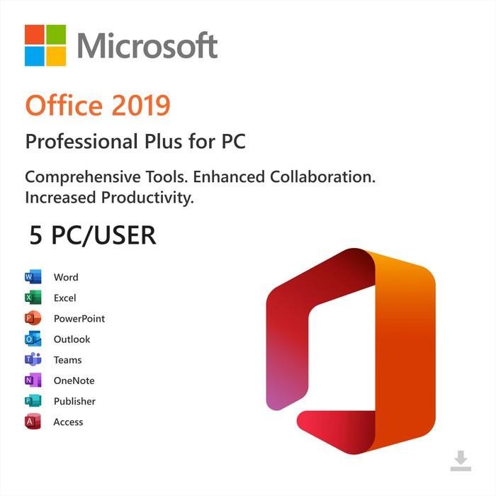 Jual Microsoft Office 2019 Professional Plus Original 5 PC/USER ...