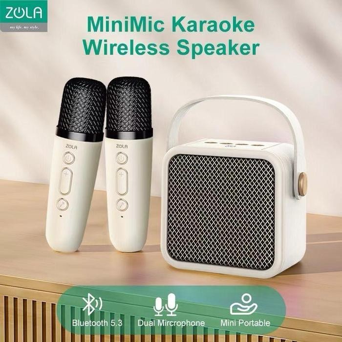 Jual Zola Speaker Microphone Bluetooth Karaoke Set Mini Full bass ...