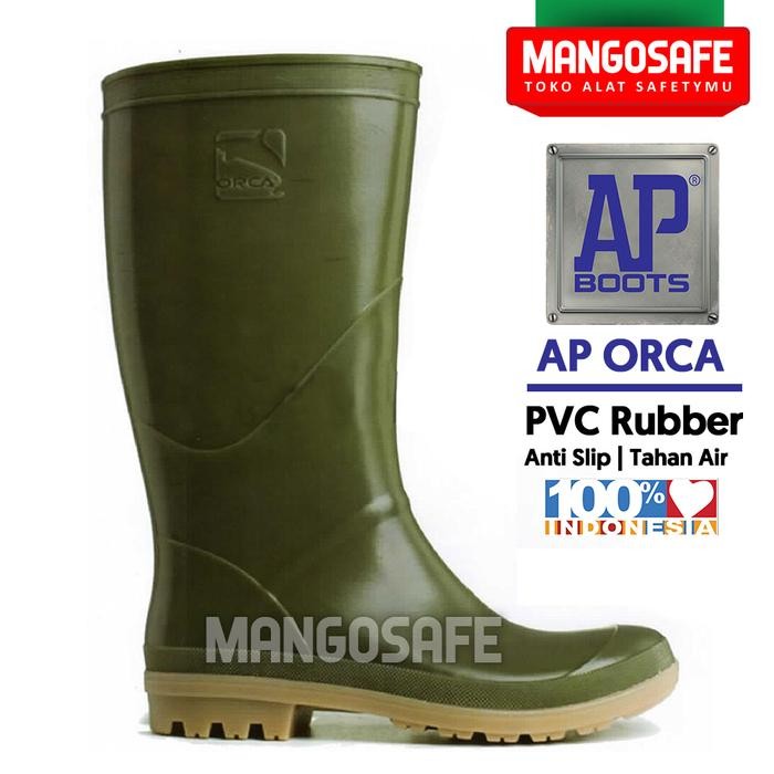 Jual AP Boots ORCA Sepatu Boot Karet Tinggi Hijau / APBoots ORCA Sepatu ...