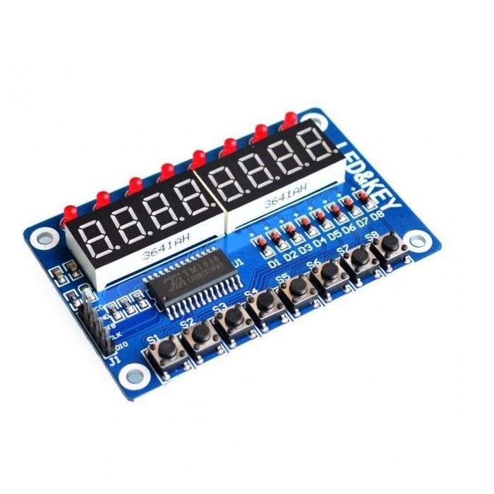 Jual tvj7- Tm1638 - 8Bit Led And Key Display Module For Arduino ...