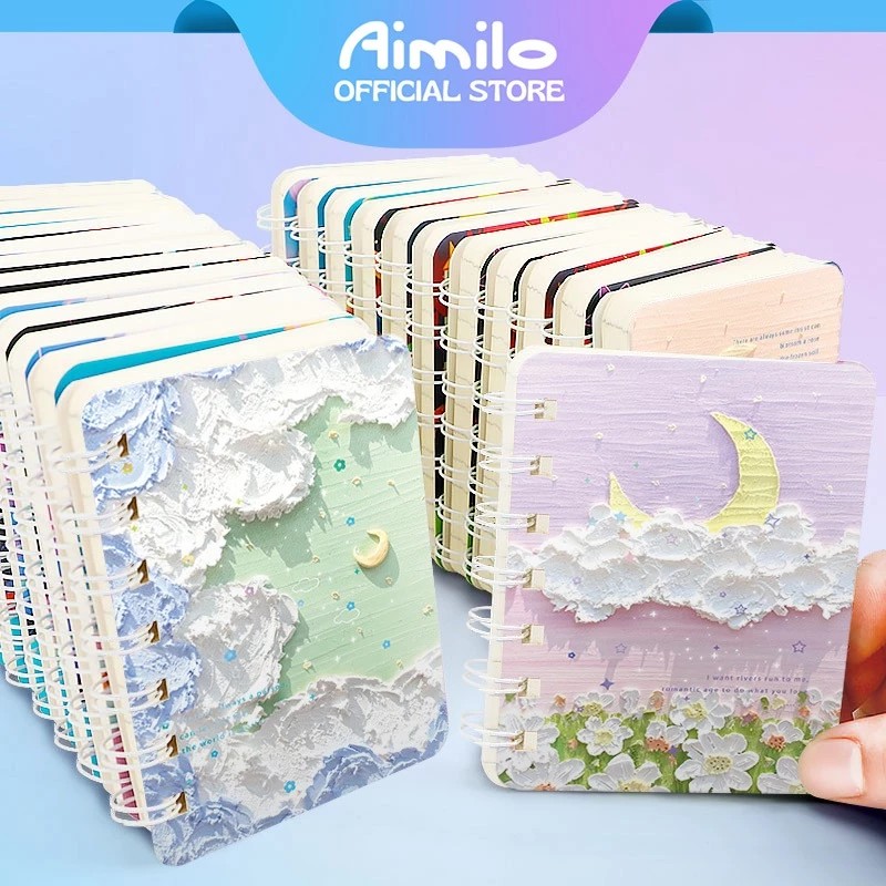 Jual [READY] Aimilo 50 Lember Notebook A7 Scrapbook Mini Buku Kecil ...
