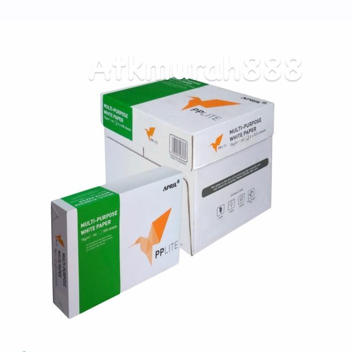 Jual Kertas Pp Lite A4 75 Gram / 1 Dus Isi 5 Rim / Hvs /Fotocopy Paper ...