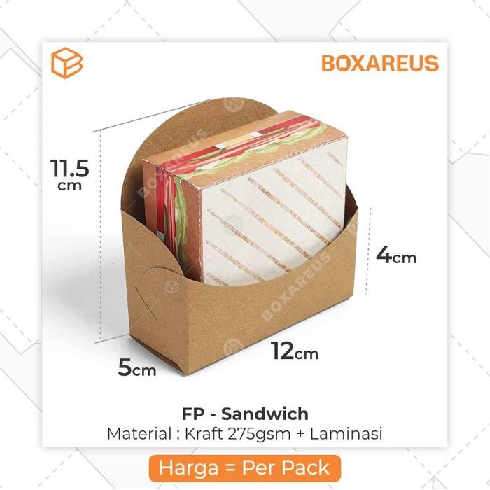 Jual Pilihan- Box Roti Bakar Panggang Toast Box Packaging Fp Sandwich ...