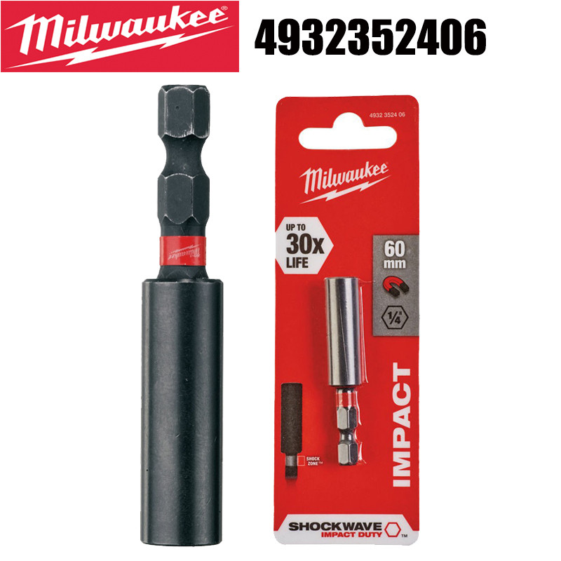 Milwaukee Shockwave Portapuntas Magnético 60 Mm | Alta Resistencia Al Impacto | Llaves De Impacto