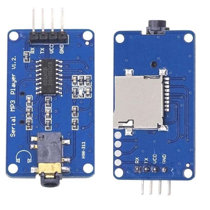 Jual 643w- New Dfplayer V1.2 Df Player Serial Mp3 Player Ttl Uart For ...