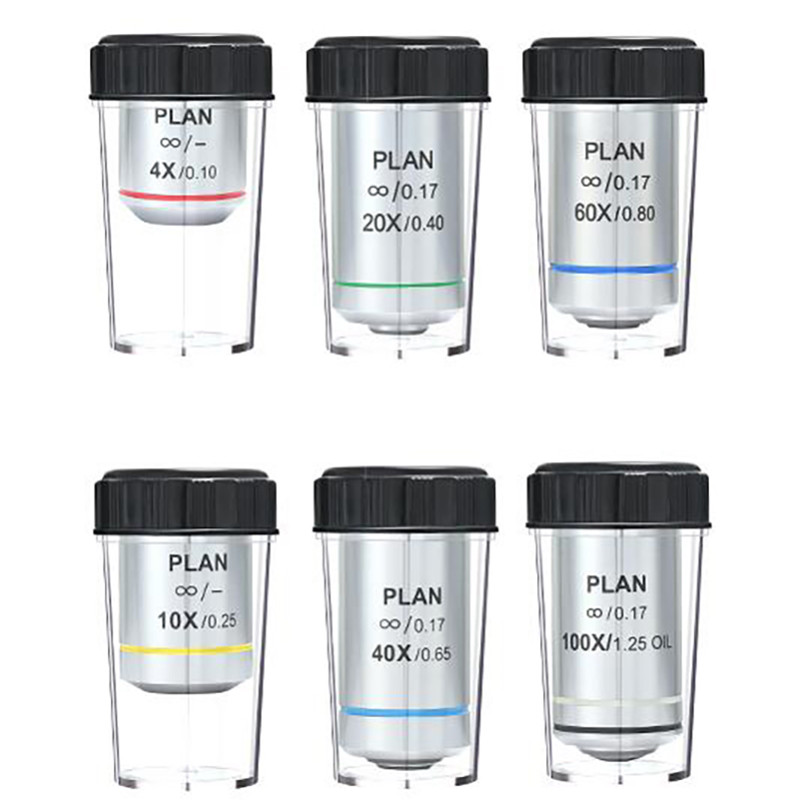 Jual Silver Biological Microscope 4X 10X 20X 40X 100X Infinity Plan ...