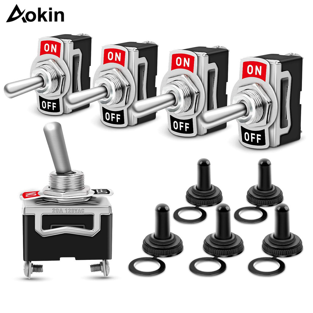Jual 5Pcs Heavy Duty Car Boat Rocker Toggle Switch 15A 250V 2Pin SPST ...