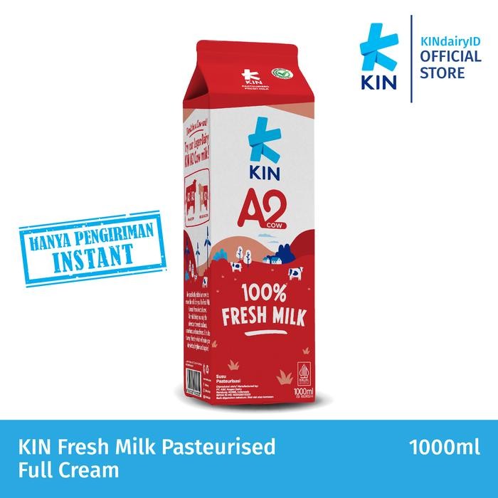 Jual Pilihan- Kin Fresh Milk Pasteurised Full Cream 1000 Ml Pack (Isi 1 ...