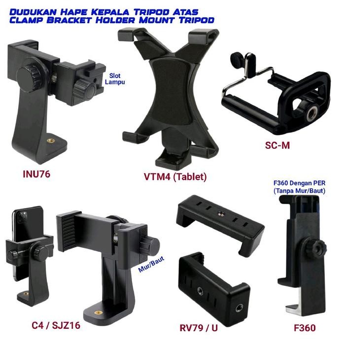 Jual kepala tripod hp atas dudukan tongsis universal tripot henpon ...