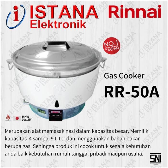 Jual RINNAI MAGIC COM/RICE COOKER GAS 9 LITER RR-50A | Shopee Indonesia