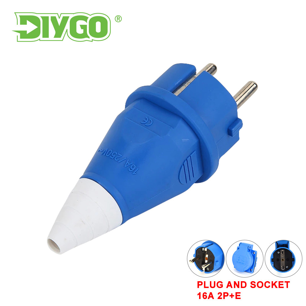 Jual BARU 16 Amp 2 Pin Industrial Plug+Socket 220-240V Weatherproof ...