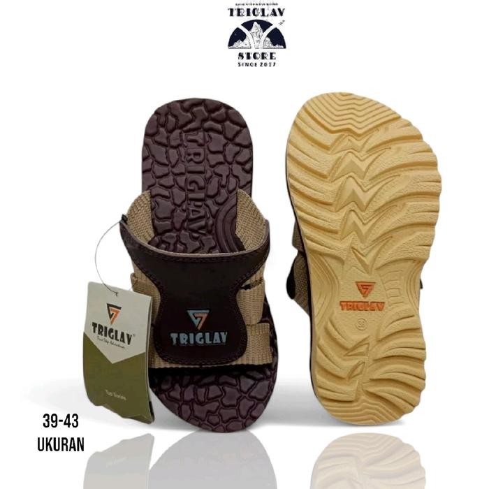 Jual groceria Sandal TRIGLAV Slop Sphink Hitam Pria - Kulit Sintetis ...