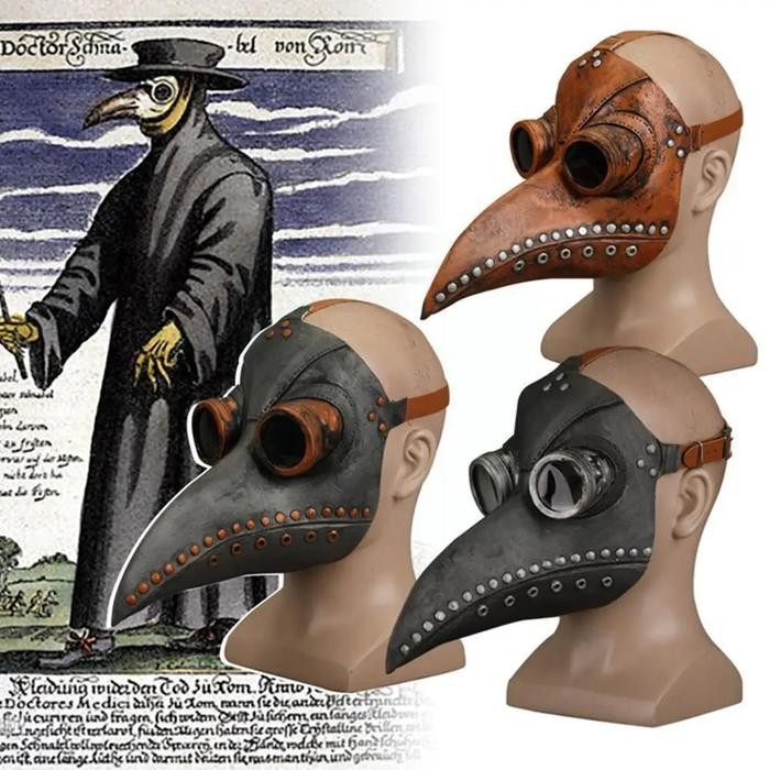 Jual Topeng Steampunk Plague Doctor Mask Bird Beak Topeng Untuk ...