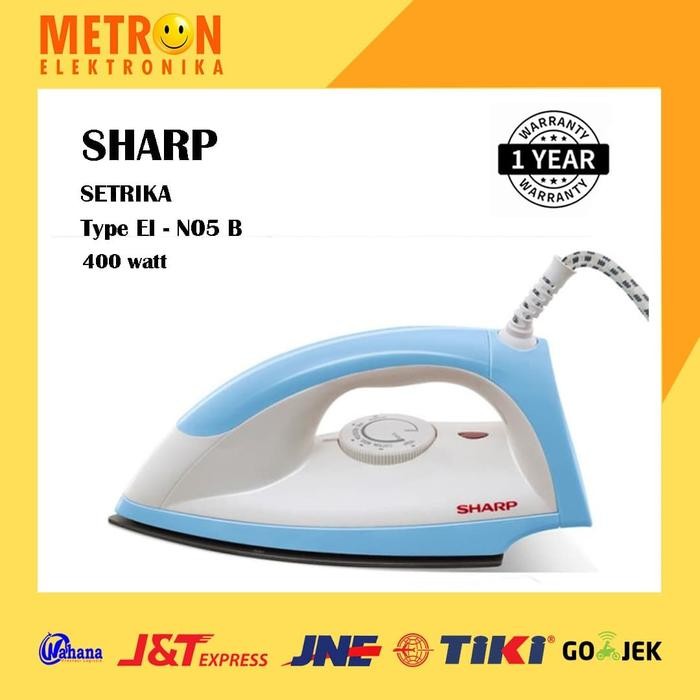 Jual SHARP EI-N05 B / BLUE / DRY IRON SETRIKA 400 WATT / EIN05B ...