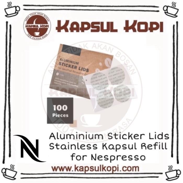 Jual ALUMINIUM STICKER LIDS COFFEE CAPSULE REFILL STAINLESS FOR ...