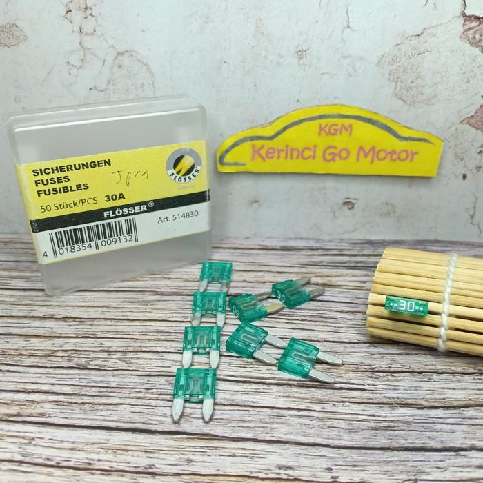 Jual Jual Sekring Fuse Dx Mini 30A Flosser Germany Skring Tancap ...