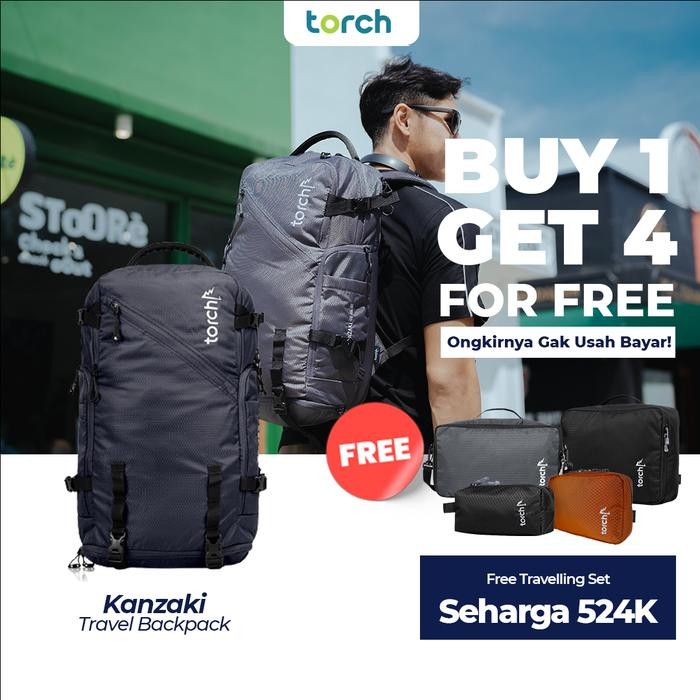 Jual Pilihan- Torch Bundling Special Travel Backpack + 4 Packing System ...