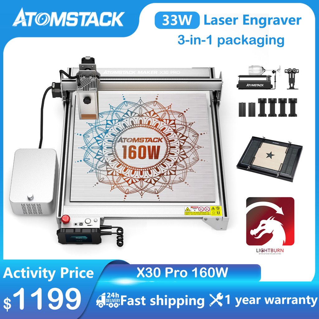 Jual ATOMSTACK X30 Pro 160W Laser Engraver Cutting Machine 33W Output ...