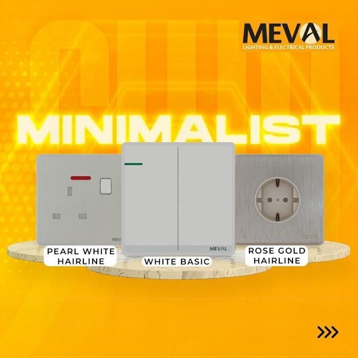 Jual j6ae- Meval Stop Kontak Saklar Dan Soket Minimalist - White Basic ...