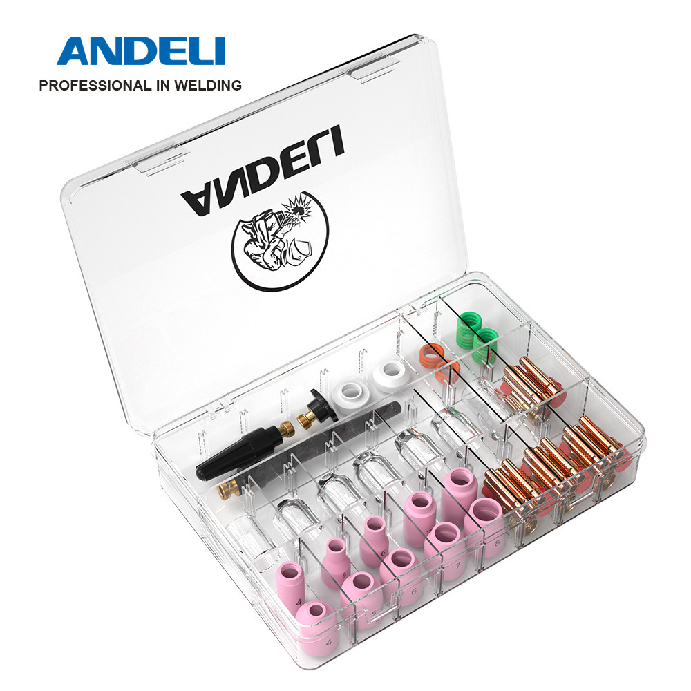 Jual ANDELI 68PCS Welding Accessories Stubby Gas Lens For TIG Welding ...