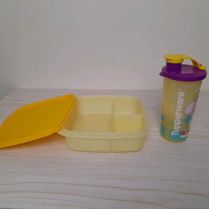 Jual TUPPERWARE Bekal Kuning 550 ml + fun tumbler 260 ml | Shopee Indonesia