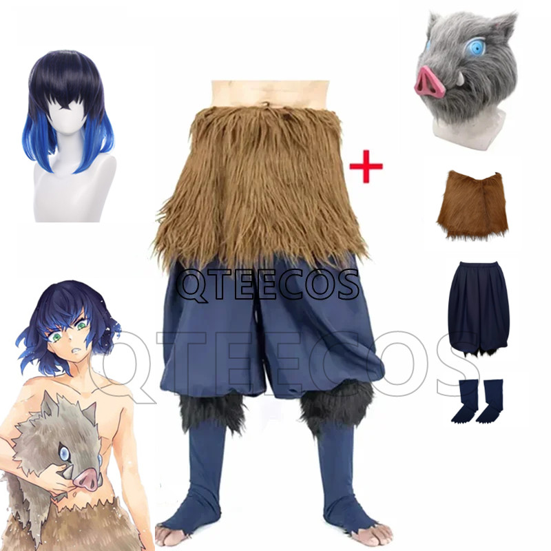 Jual Bilibili Anime Demon Slayer Hashia Inosuke Cosplay Costume ...
