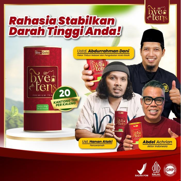Bye Tens Premium Tea - Minuman Rempah Teh Hijau, Mengkudu, Seledri Untuk Turunkan Darah Tinggi