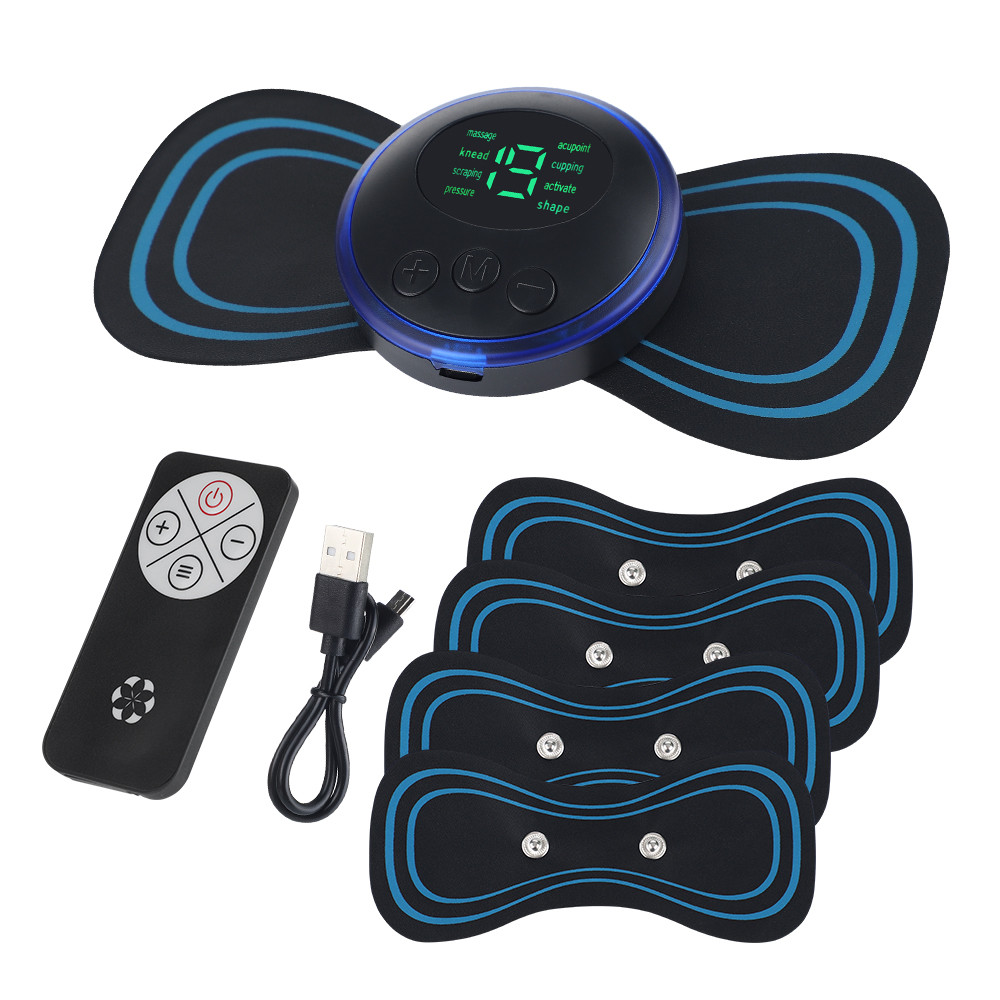 Jual LCD Display EMS Neck Stretcher Electric Massager 8 Mode Cervical ...